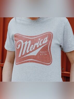Wild Junkie ‘Merica Graphic Tee in Heather Gray - 4th of July!